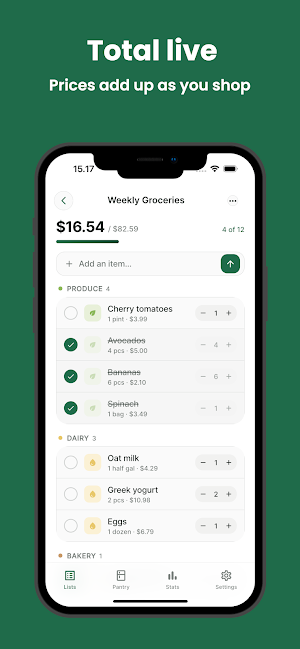 Shopping List Screenshot 1