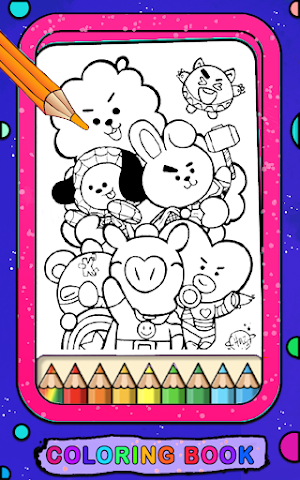 BT21 Coloring  Book BTS   Game Screenshot 3