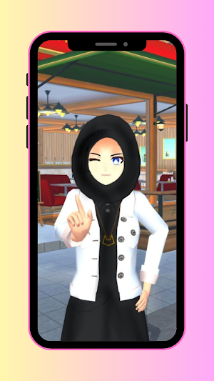 Sakura School Hijab Wallpaper Screenshot 0