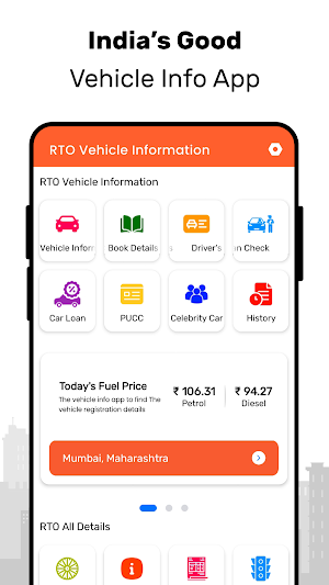 RTO Vehicle Information App Screenshot 0