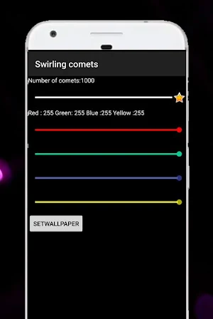 Swirling comets 3D Screenshot 1