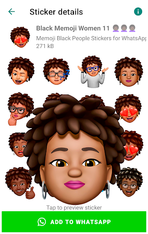 Memoji Black People Stickers Screenshot 0