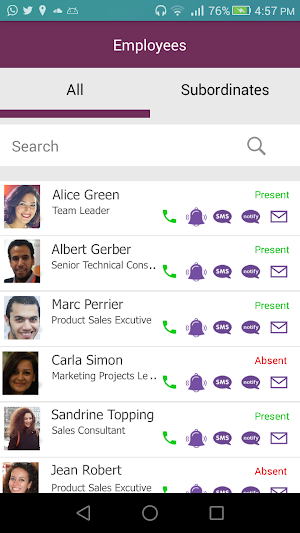 Purple Bureau Communication Screenshot 0