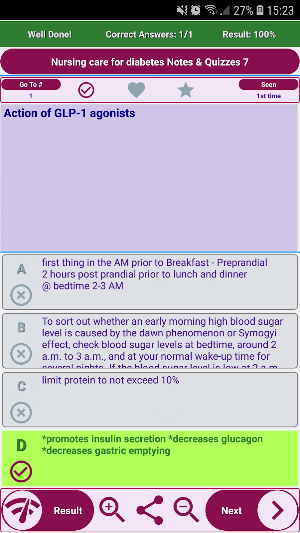 Nursing care for diabetes Exam Review notes & quiz Screenshot 1