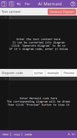 AI Mermaid Editor & Generator Screenshot 0