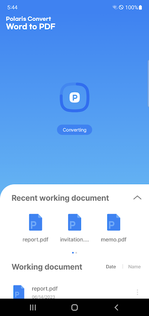 Polaris Convert Word to PDF Screenshot 1