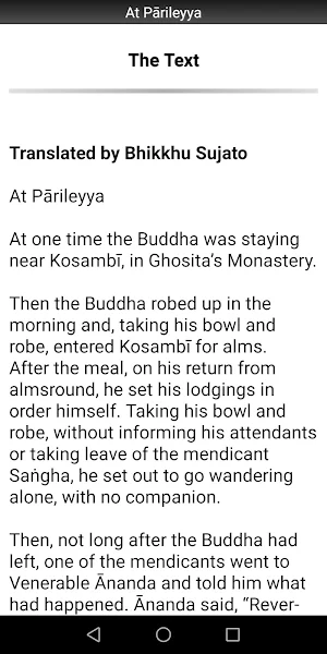 At Parileyya Sutta - Buddhism Screenshot 1