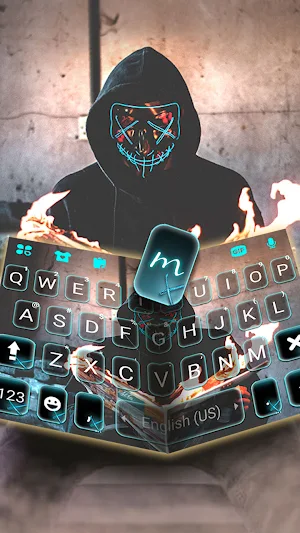 Fire News Maskman Keyboard Background Screenshot 1