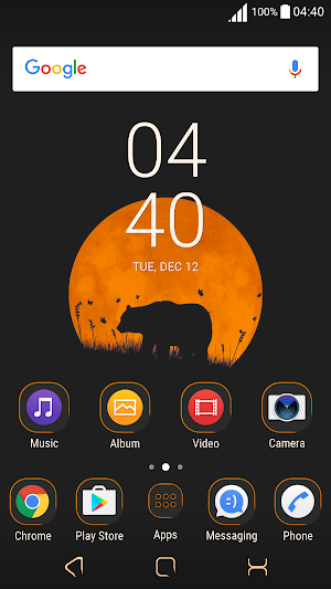 Orange moon | Xperia™Theme (Free version) Screenshot 0