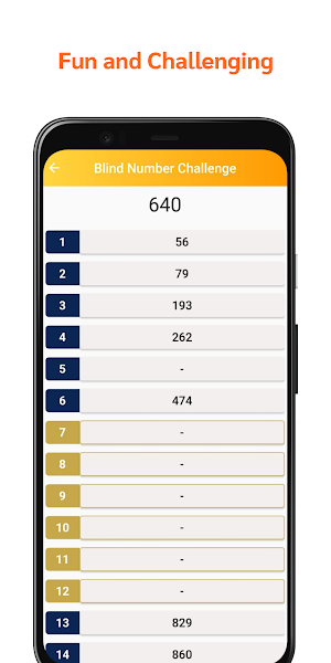 Blind Number Challenge Screenshot 0
