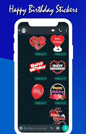 Happy Birthday Stickers Screenshot 2