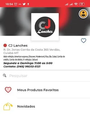 CJ Lanches Screenshot 0
