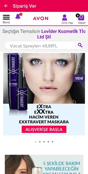 Avon Online Sipariş Uygulaması Screenshot 1