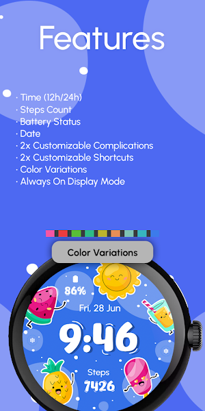 Summer Colorful Watch - ReS41 Screenshot 3