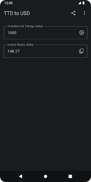TTD to USD Screenshot 2