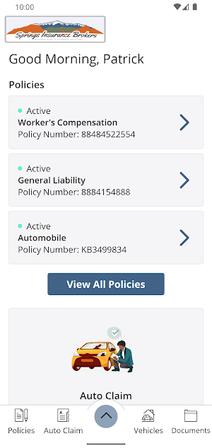 Springs Ins. Brokers Mobile Screenshot 1