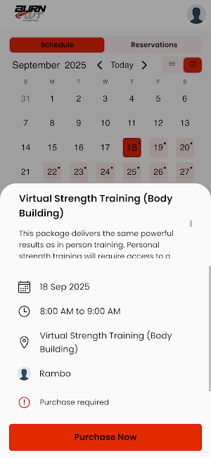 BurnOwt Fitness Screenshot 1