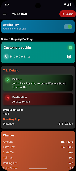 Yours Cab Partner Screenshot 2