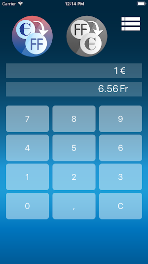 Euro to Frenc Franc Converter Screenshot 2