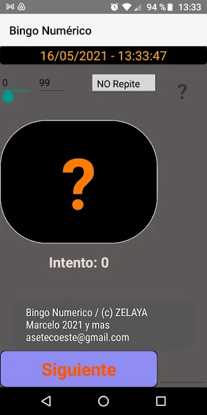 BINGO Numerico Screenshot 0