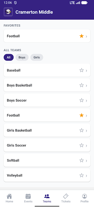 Cramerton Middle Athletics Screenshot 3