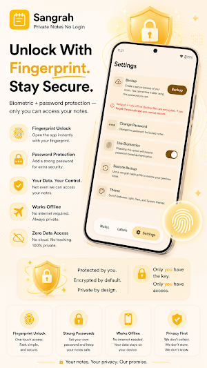 Sangrah - Secure Offline Notes Screenshot 2