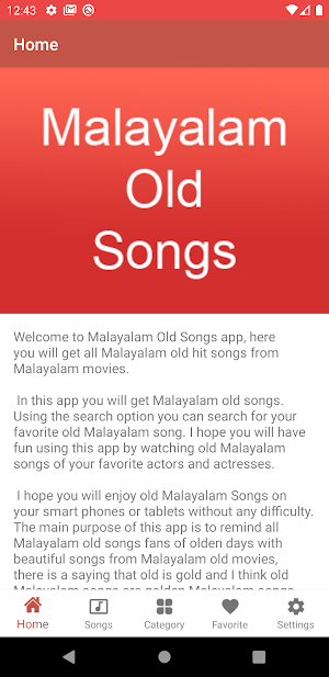 Malayalam Old Songs Screenshot 0