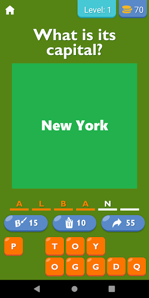 Guess US State Capitals Game Screenshot 0