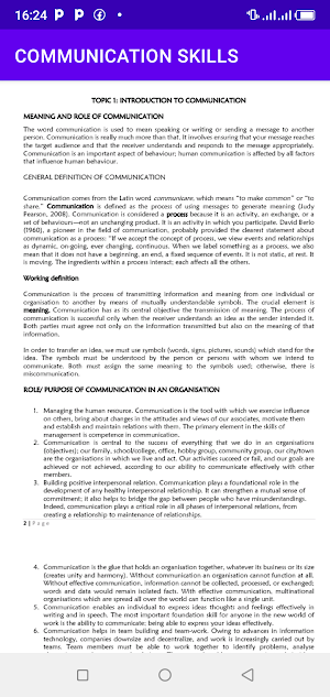 Communication Skills Notes Screenshot 0