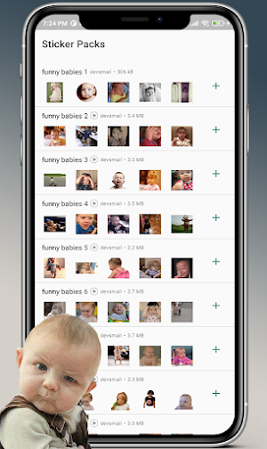 Animated Cute & Funny Babies WAStickerApps Screenshot 0