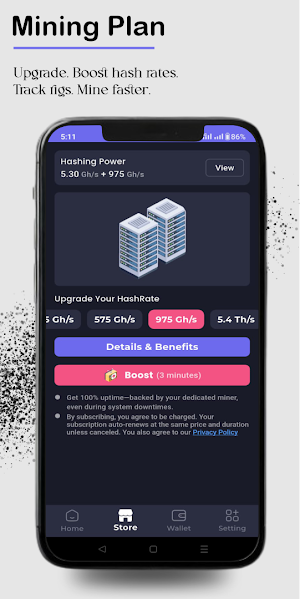 BTC Cloud Mining(Crypto Miner) Screenshot 2