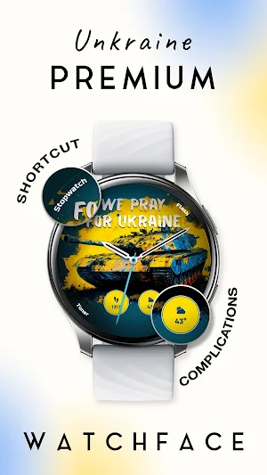 Ukraine Flag & Pride Watchface Screenshot 1