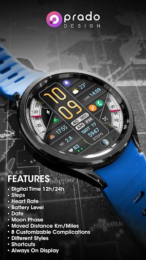 PRADO 60 Digital Watch Face Screenshot 1