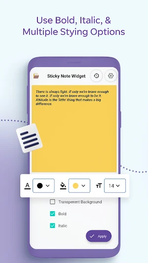 Simple Sticky Note Widget PRO Screenshot 1