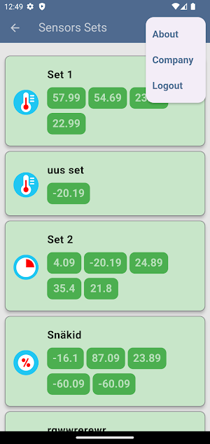 Sensors Monitoring Screenshot 0
