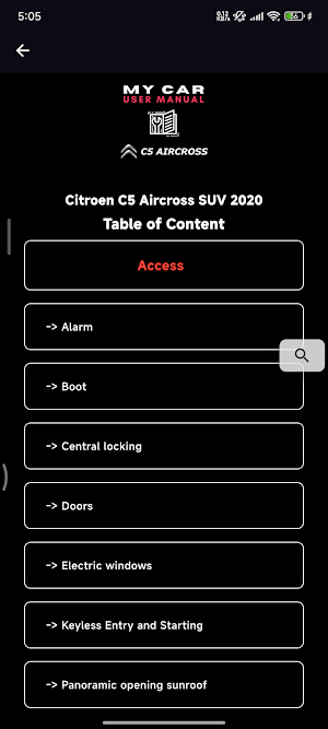 Citroen C5 SUV Manuals & Logs Screenshot 3