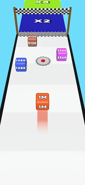 2048 Cube Run: Run and merge Screenshot 2