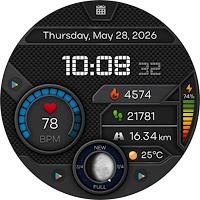 Digital Carbon Watch Face