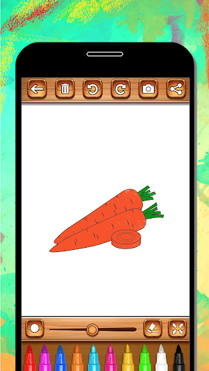 Vegetables Coloring Book & Drawing Book- Kids Game Screenshot 3