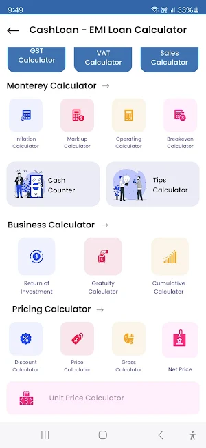 CashLoan - EMI Loan Calculator Screenshot 1