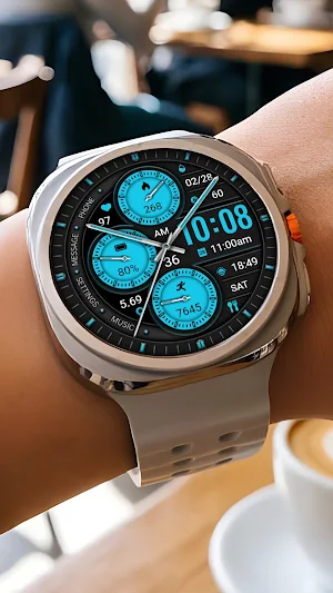 Dark Blue Circle ZKin Watch Screenshot 0