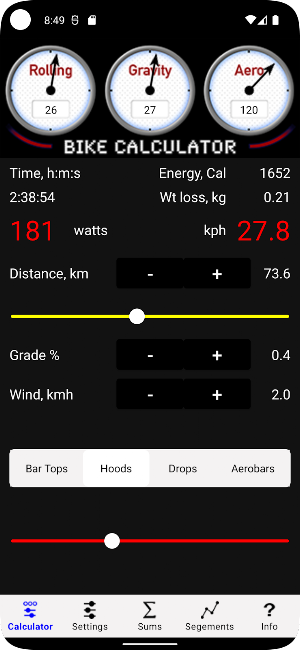 Bike Calculator Pro Screenshot 0