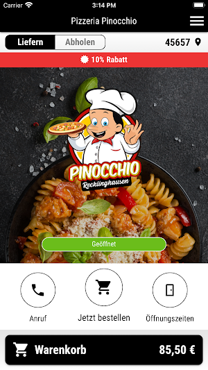 Pizzaservice Pinocchio Screenshot 0