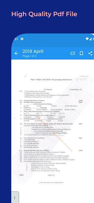 BSC CS Question Papers 2023 Screenshot 2