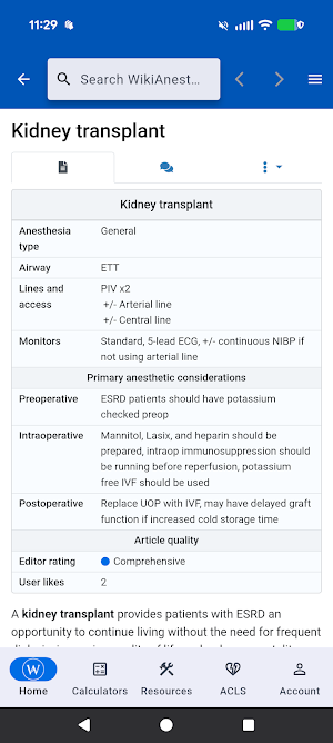 WikiAnesthesia Screenshot 1