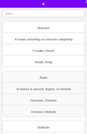 Synonyms Antonyms Dictionary Screenshot 1