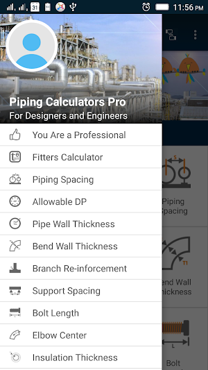 Piping Calculators Adfree Screenshot 0
