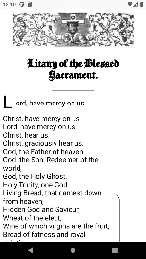 Catholic Litanies Screenshot 1