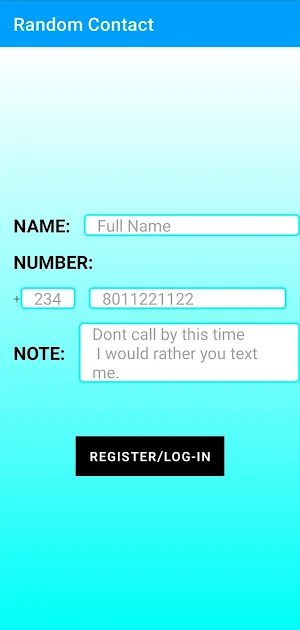 Random Contact Screenshot 1