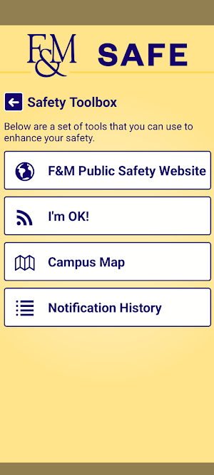 F&M SAFE Screenshot 1